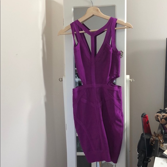 Purple bandage style cocktail dress. Size medium. - Picture 1 of 5